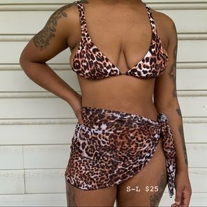 3pc Cheetah Swimsuits